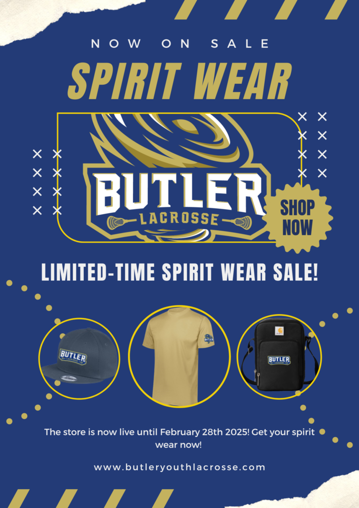 Butler Youth Lacrosse Spirit Wear Sale Flyer